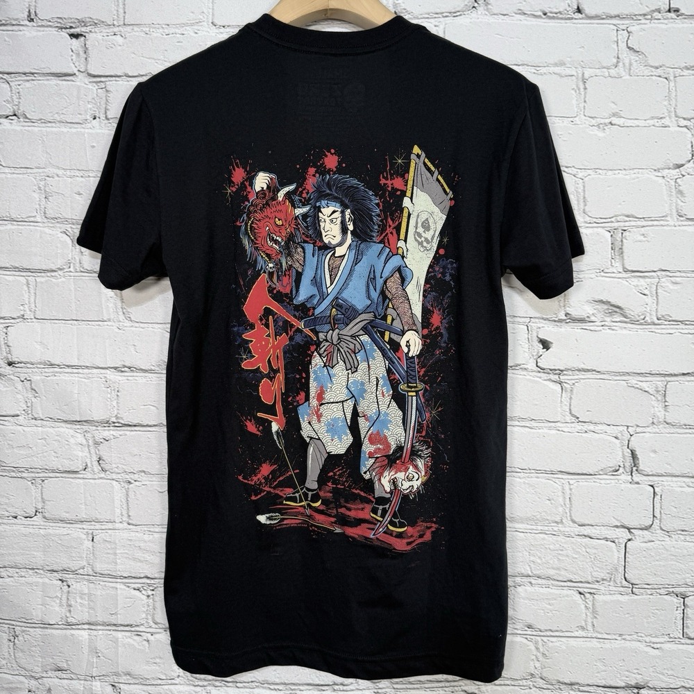 Zero Foxtrot Mens T-Shirt Size S Black‎ Namakubi Hitokiri Samurai Skull Japanese